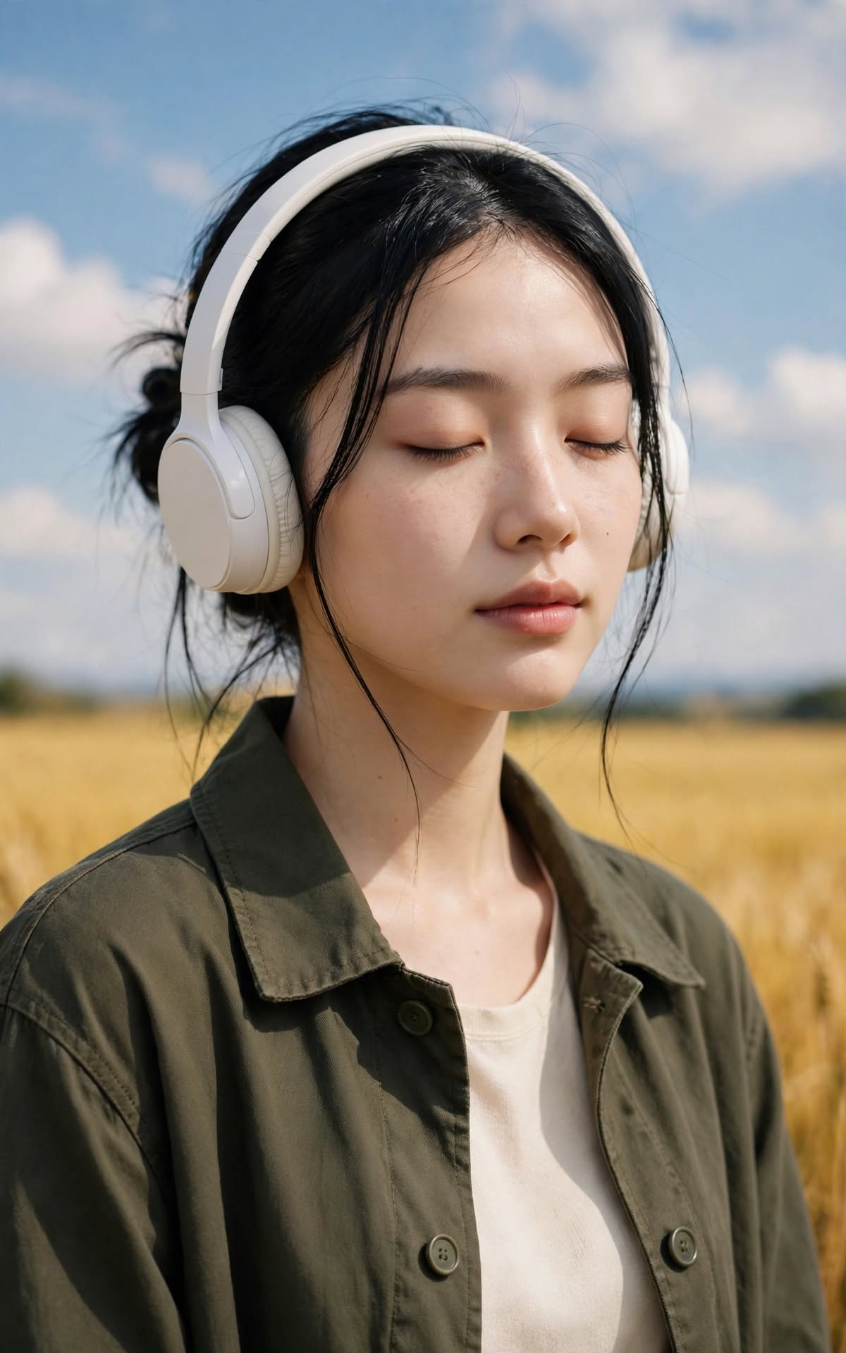 Person with Plan B Not Needed headphones