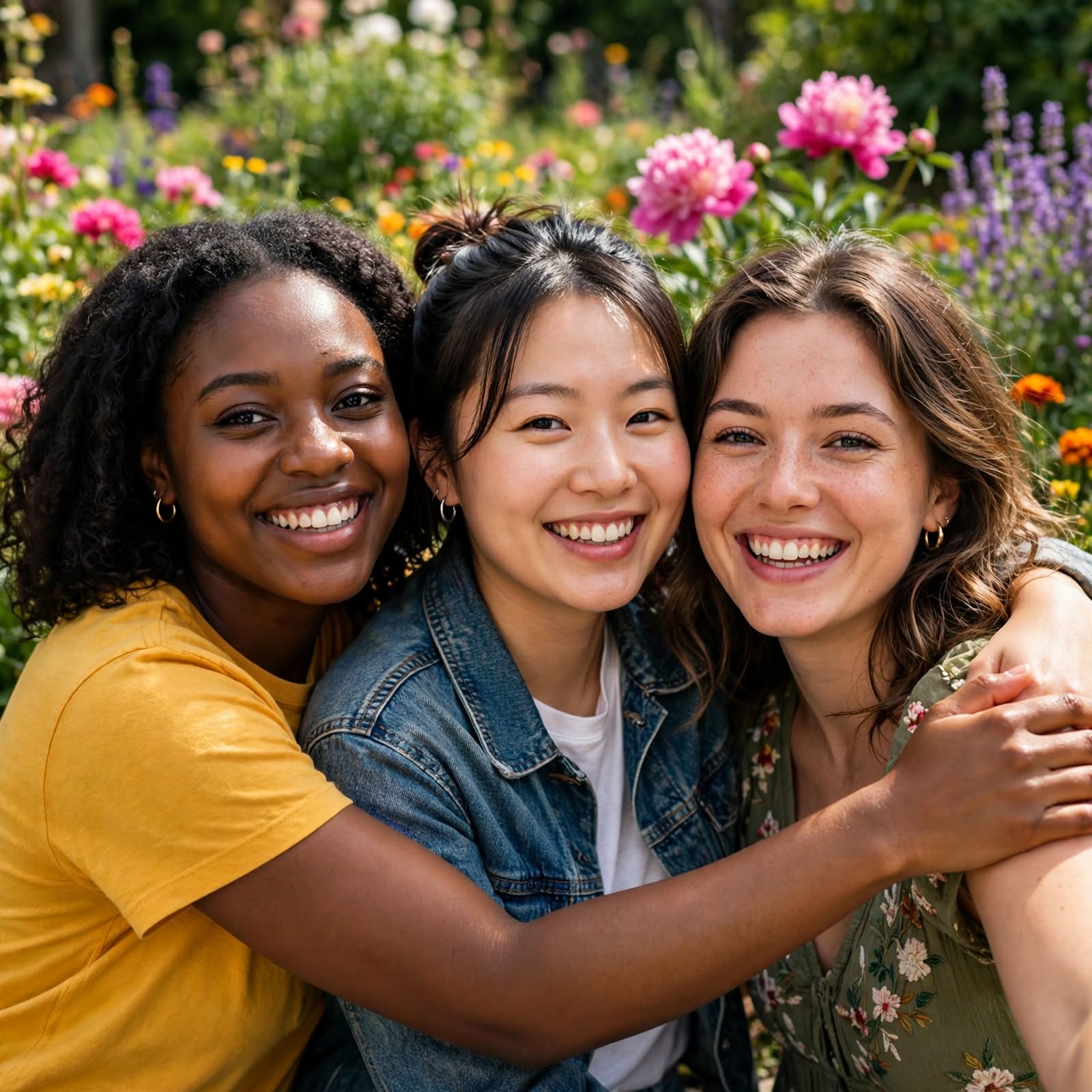 Happy friends